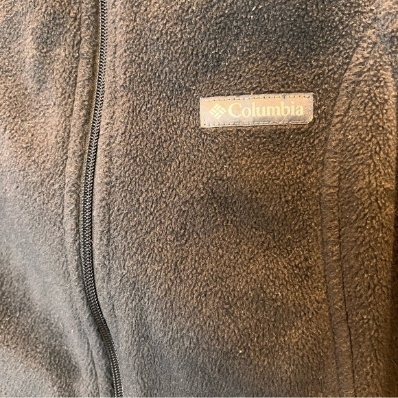 Columbia Vest Cozy Fleece Full Zip Hiking Outdoors Casual Black Medium Gorpcore - Picture 2 of 7